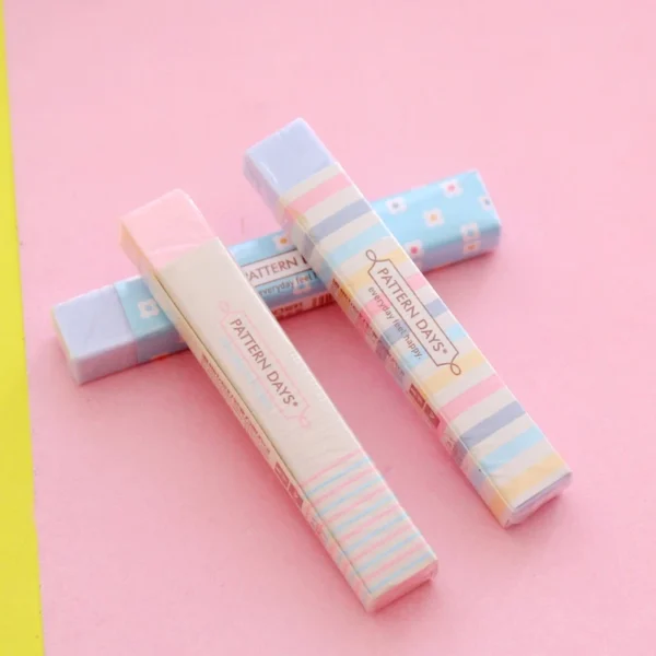 3pc Cute Rainbow Pattern Rubber