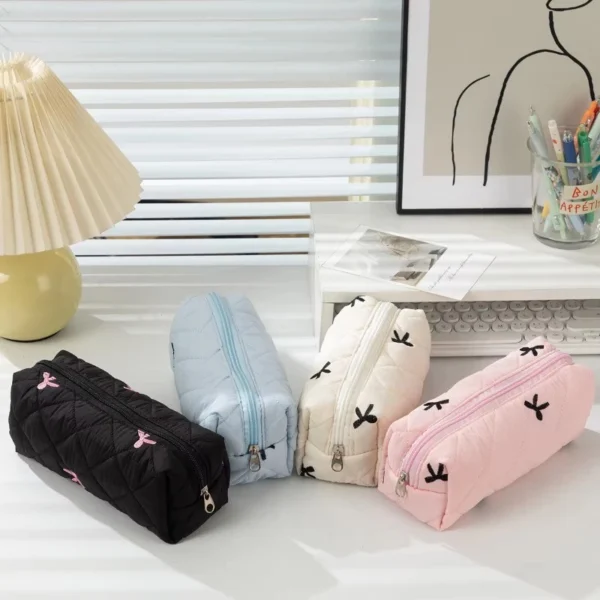 Bow Large Capacity Student Pencil Case